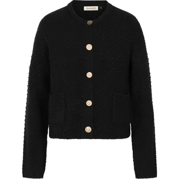 Dámský svetr Kardigan Rockabilly z Banned Retro - Kardigán z vlněné směsi Victoria - Ženy - černá