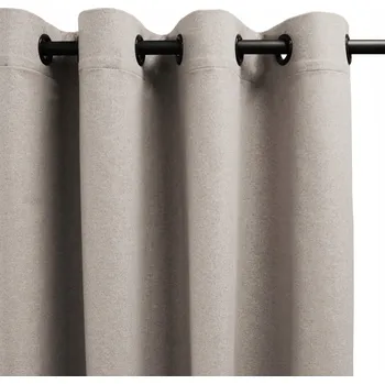 Prostěradlo ZATEMŇOVACÍ ZÁVĚSY S KOLEČKY 220x150 SVĚTLE BÉŽOVÉ BLACKOUT PURE NA MÍRU