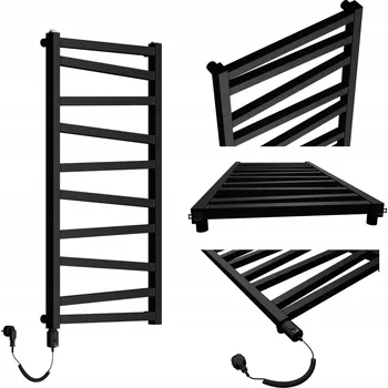 Radiátor KOUPELNOVÝ RADIÁTOR ZYGI 970/500 ČERNÝ MAT + TOPNÉ TĚLESO