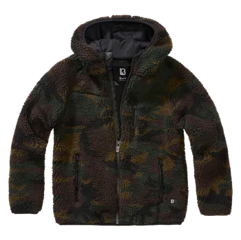 Oblečení a móda Brandit dětská bunda Teddyfleece s kapucí, woodland - 134/140