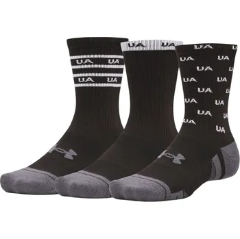 Pánské ponožky Sada ponožek Under Armour Perf Tech Nov 3pk Crew Velikost ponožek: 42,5-47 / Barva: černá