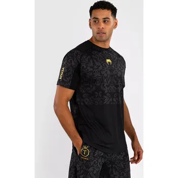 Pánské oblečení Funkční triko VENUM x Ilia Topuria Unmatched Dry-Tech Kr.rukávem - černo/zlaté XL