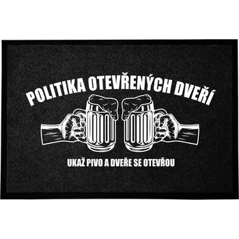 Obraz Wycieraczka Czarna Polityka Otwartych drzwi Super Dárek Do Domu 60x40cm