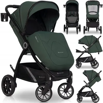 Kočárek SPORTOVNÍ KOČÁREK PRO DĚTI LEHKÝ SKLÁDACÍ VELKÁ KOLA 0-22KG + PŘÍSLUŠENSTVÍ FÓLIE