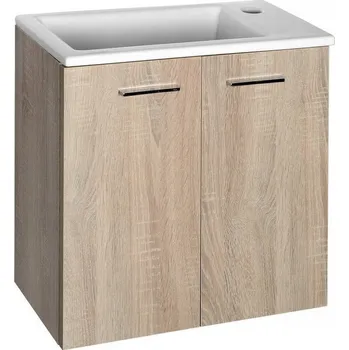 Koupelnový nábytek Skříňka závěsná 49x50x24,6 cm, 2 dvířka, dub ZOJA