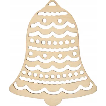 Vánoční dekorace VÁNOČNÍ KOULE VÁNOČNÍ OZDOBA DŘEVĚNÁ ZVONEK SE VZORY