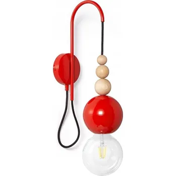 Nástěnné svítidlo Nástěnná lampa Loft Bala červená, nástěnná lampa KOLOROWE KABLE