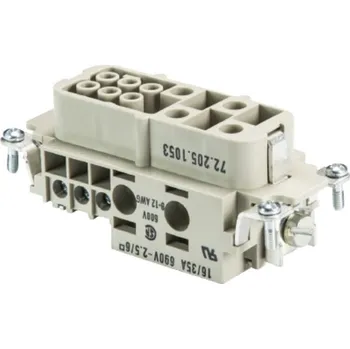 Síťový konektor Wieland 72.205.1053.0 Zásuvkový díl 690V,35\16A