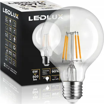 Žárovka LED žárovka E27 G80 Filament Edison Dekorativní 6W Teplá bílá
