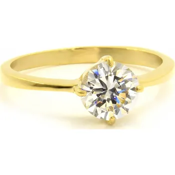 Prsten BRUNOshop.cz Prsten GOLD s kamínkem Velikost: 9 (EU: 59 - 61)