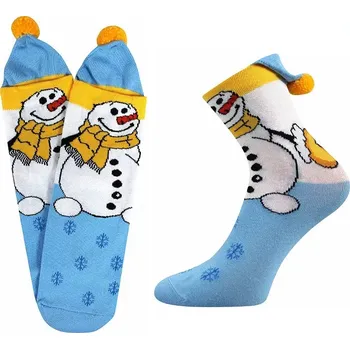 Dámské punčochy Vánoční ponožky 3D - Uni / světle modrá