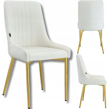 Židle Viking, bílý velur, 1 ks