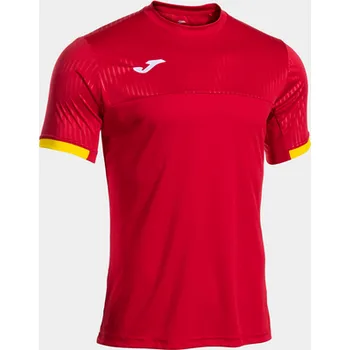 Pánské tričko MONTREAL SHORT SLEEVE T-SHIRT RED YELLOW-Pánské tenisové triko - Velikost L