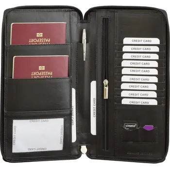 Peněženka Cestovní organizér pro celou rodinu (černý) - SMART RFID BLOCK - SM-947PBL