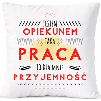 Obraz Polštář pro dozorce služby jako Dárek s potiskem bílý PoliDraw