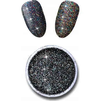 Efekt hvězdného prachu na nehty černý pro zdobení
