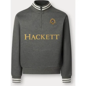 Pánská mikina MIKINA HACKETT LONDON HERITAGE CREST HKT HZ DARK GREY MARL