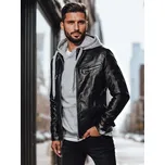 Pánská kožená bunda Barva černá DSTREET TX4330 Barva: Černá, Velikost: XXL