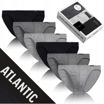 Slipy Pánské slipy Balení 6 Kusů bavlněné slipy prodyšné netlačící Atlantic *XL