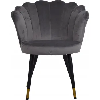 Křeslo RELAXAČNÍ KŘESLO MUŠLE MALÉ ŠEDÉ stříbrné nohy FR1-ZA