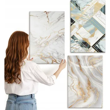 Obraz Sada obrazů pro dekoraci galerie Elegantní mramorové vzory 3x 40x60 cm