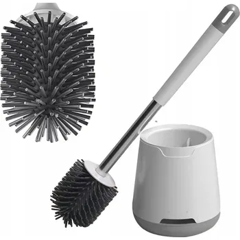 WC štětka WC kartáč do koupelny, stojací, silikonový, antibakteriální