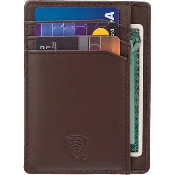 Obal na doklad Kožené pouzdro na karty RFID (hnědé) - , - Koruma®