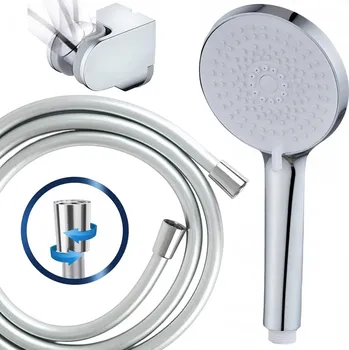 Sprchový set Nástěnný Sprchový set s ruční sprchou, držákem a chromovanou hadicí