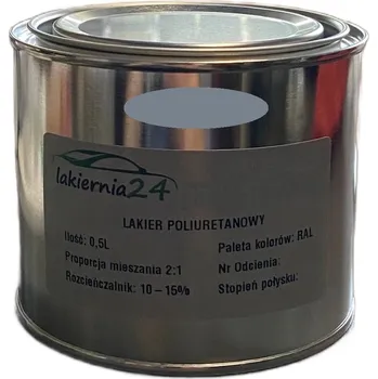 Lak na dřevo Barva Polyuretanová průmyslová barva, polyuretanový lak matný 0,5l 2:1 RAL 7046