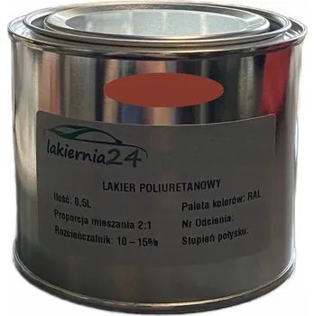 Lak na dřevo Barva Průmyslová polyuretanová barva, polyuretanový lak polomat 0,5l 2:1 RAL 8004