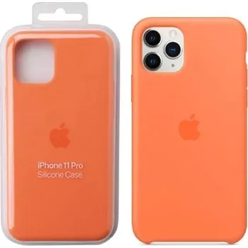Pouzdro na mobilní telefon ORIGINÁLNÍ SILIKONOVÝ POUZDRO APPLE IPHONE 11 PRO POMERANČOVÝ S VITAMÍNEM C