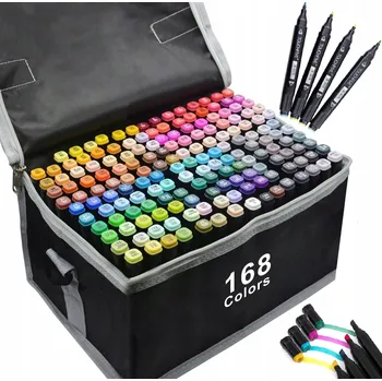 Lihové Fixy 168ks Fixy Popisovače Fixy Oboustranná taška přes rameno