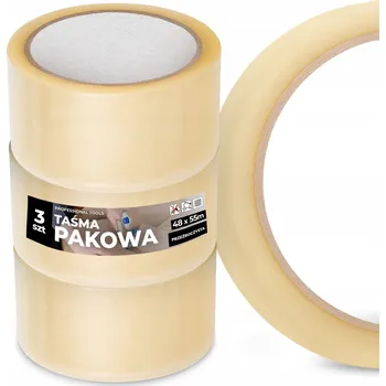 Lepicí páska 3x BALICÍ PÁSKA Průhledná 55 m AKRYLOVÁ HN-T