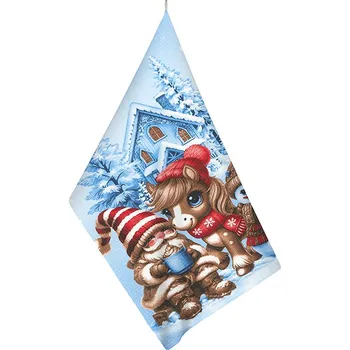 Utěrka Brotex Kuchyňská utěrka 50x60cm s vánočním motivem sněhulák