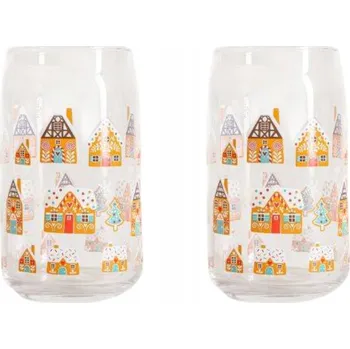 Sklenice Sada sklenic KONEV s vánočním potiskem, 2 ks 0,53 l HOMLA