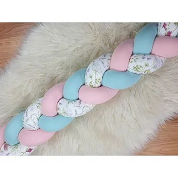 Prostěradlo CHRÁNIČ DO POSTÝLKY – cop s motivem BAVLNA 180 cm - Supelkowelove