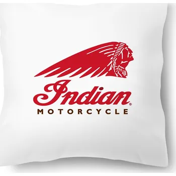 Dekorativní polštářek Polštářek s potiskem – Indian Motorcycle Logo 40 × 40 cm | Od Máry