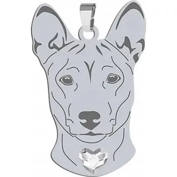 Přívěsek Stříbrný přívěsek s psem plemene Basenji