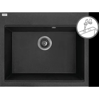 Granitový dřez Laveo Dřez 1 komorový Tau, granit - SBT_7106, černý