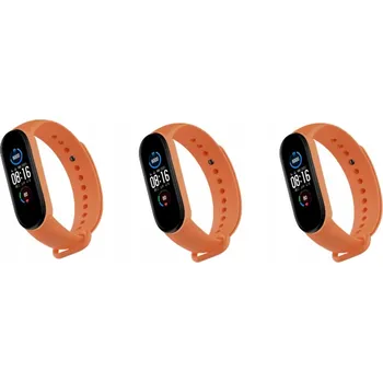 Řemínek na hodinky 3x Řemínek pro Xiaomi Mi Band 3 4 Výměnný Řemínek Oranžový Kena Top Barva