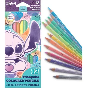 Pastelka Trojhranné pastelky Stitch pastel - 12 ks - 92047PTR
