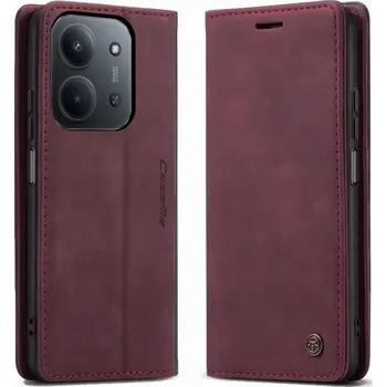 Pouzdro na mobilní telefon Flipové pouzdro Caseme pro Xiaomi Redmi 15C červené