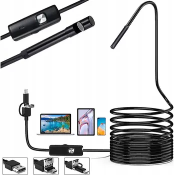 Inspekční endoskopická kamera 3v1 640x480 5 m, průměr 5 mm, LED, USB