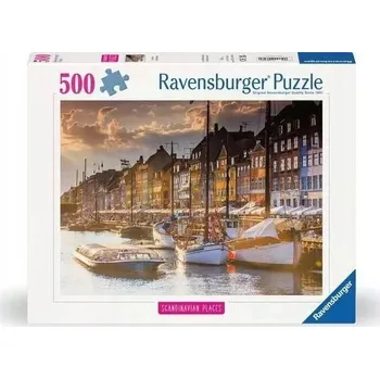 Puzzle Puzzle Ravensburger 500 dílků RAVENSBURGER 500 dílků - Západ slunce v Kodani