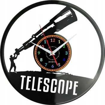 Hodiny Nástěnné hodiny - Teleskop, vinylová deska, moderní dekorace, originální design