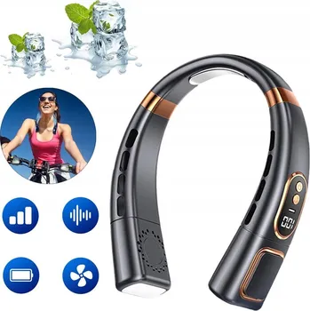 Domácí ventilátor Mini ventilátor AfovicGlobal neck fan-Q7 černý