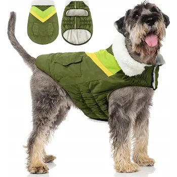 Obleček pro psa VESTA PRO PSA KOČKU OBLEČEK ZELENÉ PRUHY L