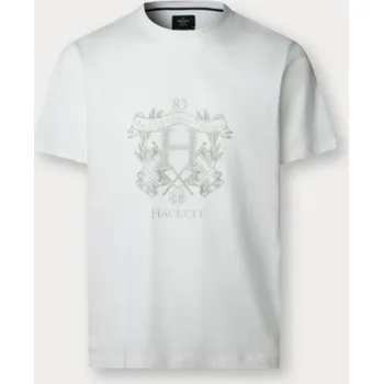 Pánské tričko TRIČKO HACKETT LONDON HERITAGE RALLY FLAG OFF WHITE