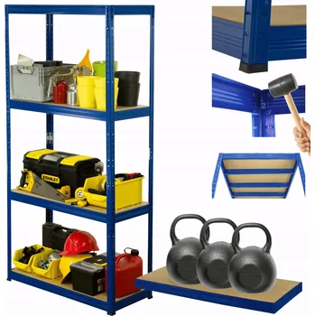 Dílenský regál Kovový regál skladový garážový stojan HELIOS 180x110x60cm 4 police x 350kg