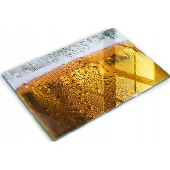 Obraz Dekorativní skleněná deska za kuchyňskou linku - Mokré sklenice piva 80x52 cm
